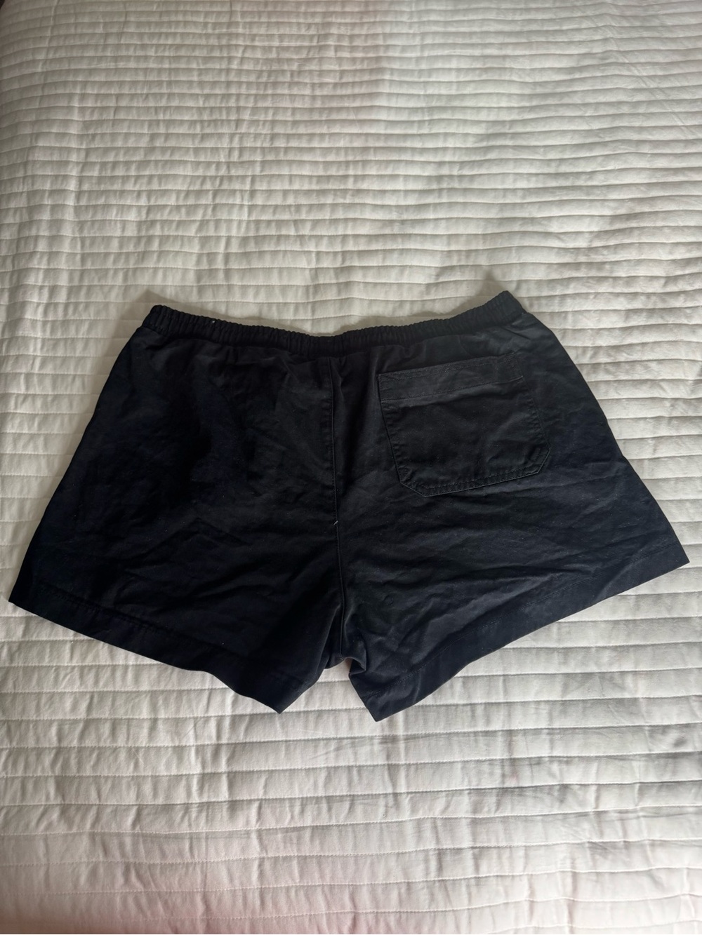 Reclaimed Vintage Men's Black Cargo Drawstring Shorts - Picture 3 of 4